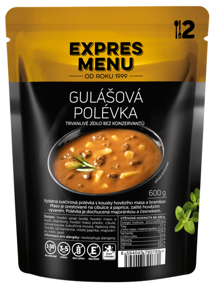 Zupa gulaszowa, 2 porcje